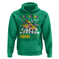 Funny This Teacher Loves Mardi Gras Hoodie King Cake Jester Hat