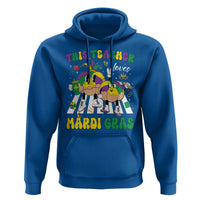 Funny This Teacher Loves Mardi Gras Hoodie King Cake Jester Hat