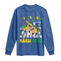 Funny This Teacher Loves Mardi Gras Long Sleeve Shirt King Cake Jester Hat