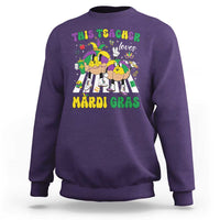 Funny This Teacher Loves Mardi Gras Sweatshirt King Cake Jester Hat