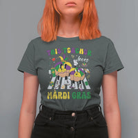 Funny This Teacher Loves Mardi Gras T Shirt For Women King Cake Jester Hat