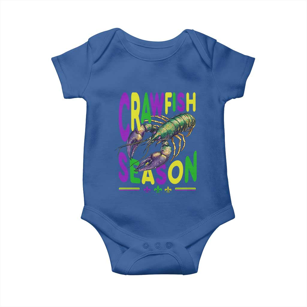 Funny Cajun Crawfish Boil Mardi Gras Baby Onesie Crawfish Season Fleur De Lis