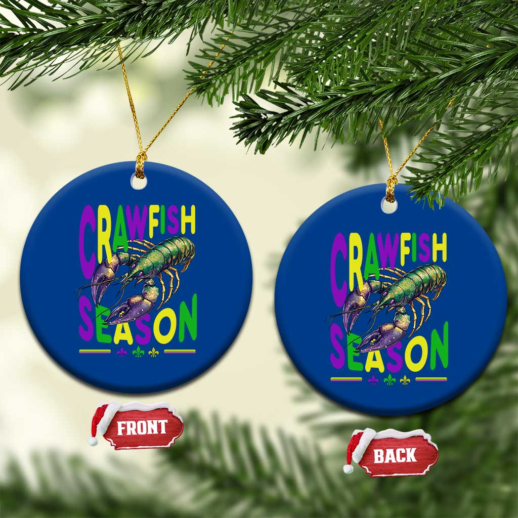 Funny Cajun Crawfish Boil Mardi Gras Ceramic Ornament Crawfish Season Fleur De Lis