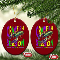 Funny Cajun Crawfish Boil Mardi Gras Ceramic Ornament Crawfish Season Fleur De Lis