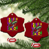 Funny Cajun Crawfish Boil Mardi Gras Ceramic Ornament Crawfish Season Fleur De Lis