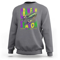 Funny Cajun Crawfish Boil Mardi Gras Sweatshirt Crawfish Season Fleur De Lis