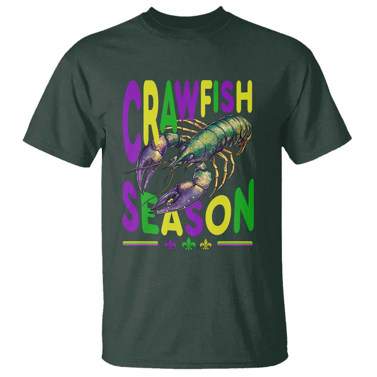 Funny Cajun Crawfish Boil Mardi Gras T Shirt Crawfish Season Fleur De Lis