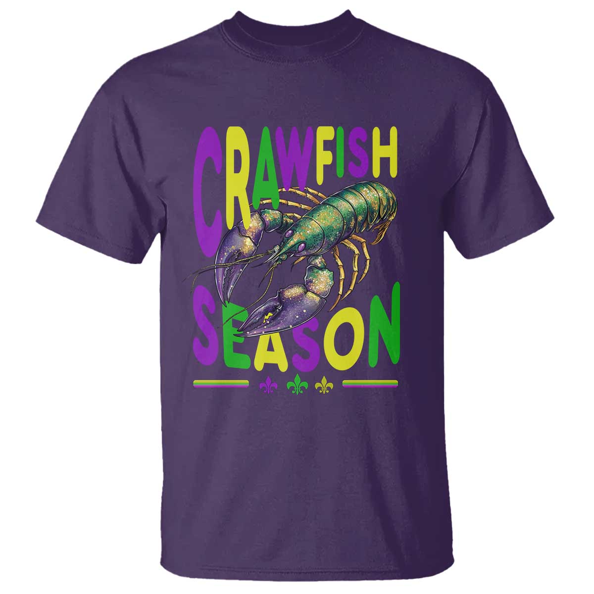 Funny Cajun Crawfish Boil Mardi Gras T Shirt Crawfish Season Fleur De Lis
