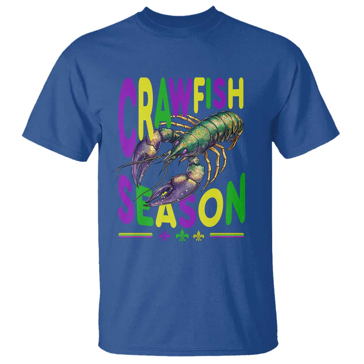 Funny Cajun Crawfish Boil Mardi Gras T Shirt Crawfish Season Fleur De Lis