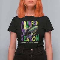 Funny Cajun Crawfish Boil Mardi Gras T Shirt For Women Crawfish Season Fleur De Lis