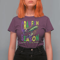 Funny Cajun Crawfish Boil Mardi Gras T Shirt For Women Crawfish Season Fleur De Lis