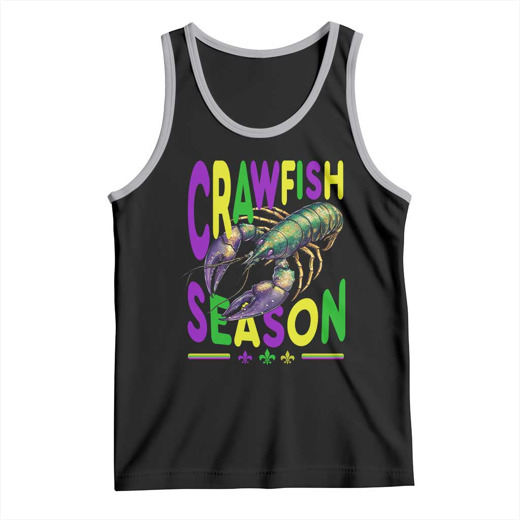 Funny Cajun Crawfish Boil Mardi Gras Tank Top Crawfish Season Fleur De Lis