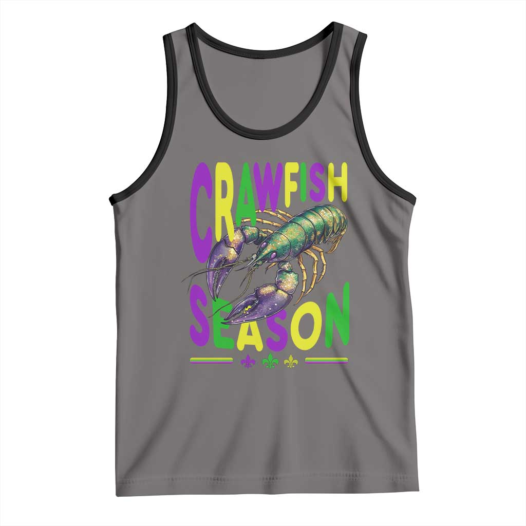 Funny Cajun Crawfish Boil Mardi Gras Tank Top Crawfish Season Fleur De Lis