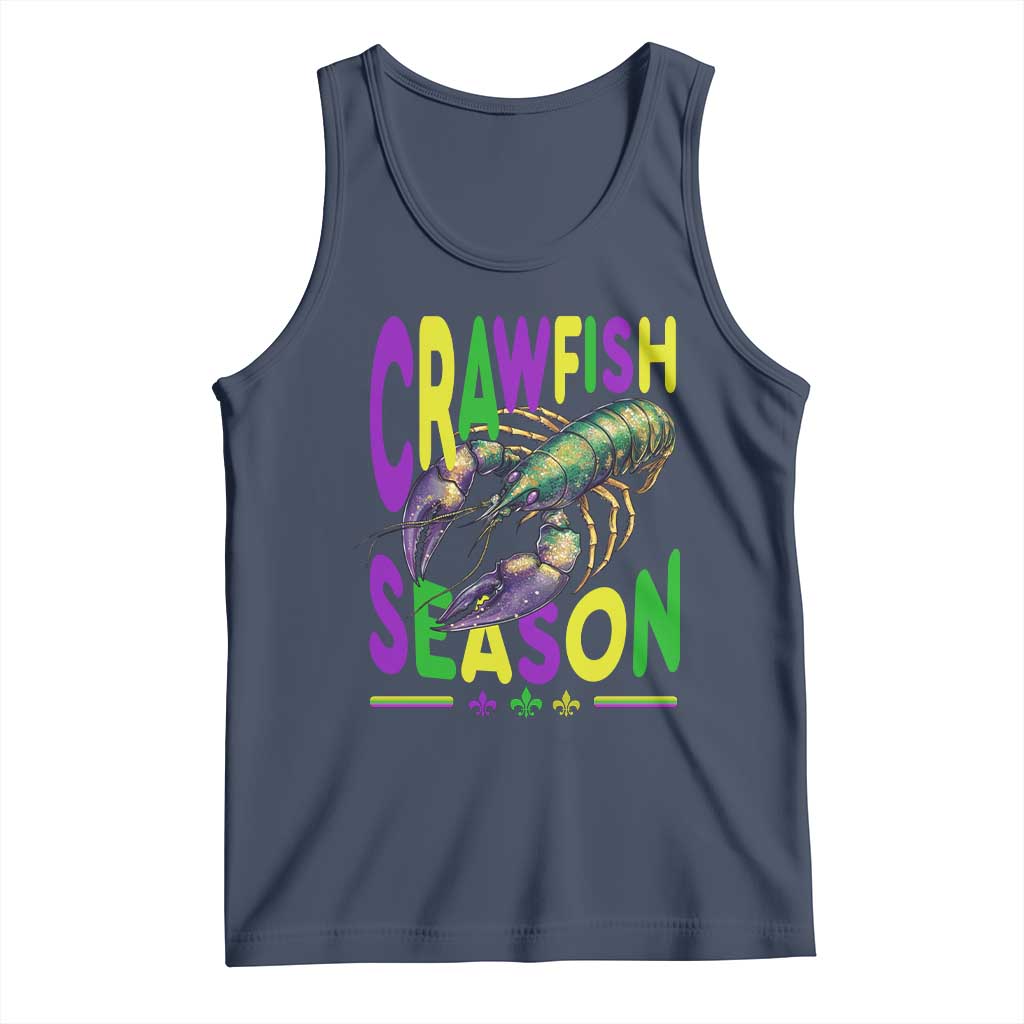 Funny Cajun Crawfish Boil Mardi Gras Tank Top Crawfish Season Fleur De Lis