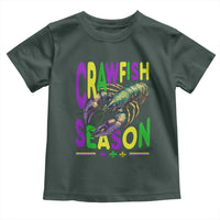 Funny Cajun Crawfish Boil Mardi Gras Toddler T Shirt Crawfish Season Fleur De Lis