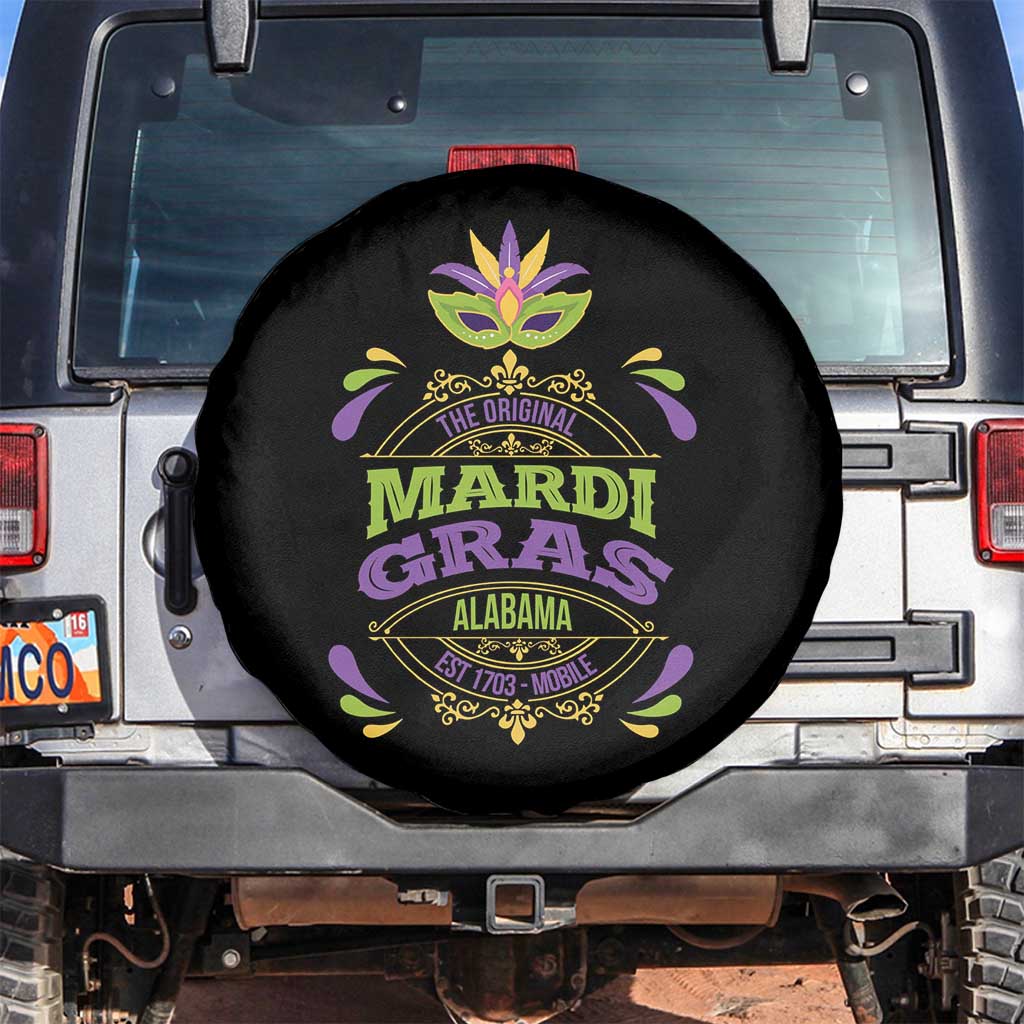 Funny The Original Mardi Gras Mobile Alabama Est 1703 Spare Tire Cover