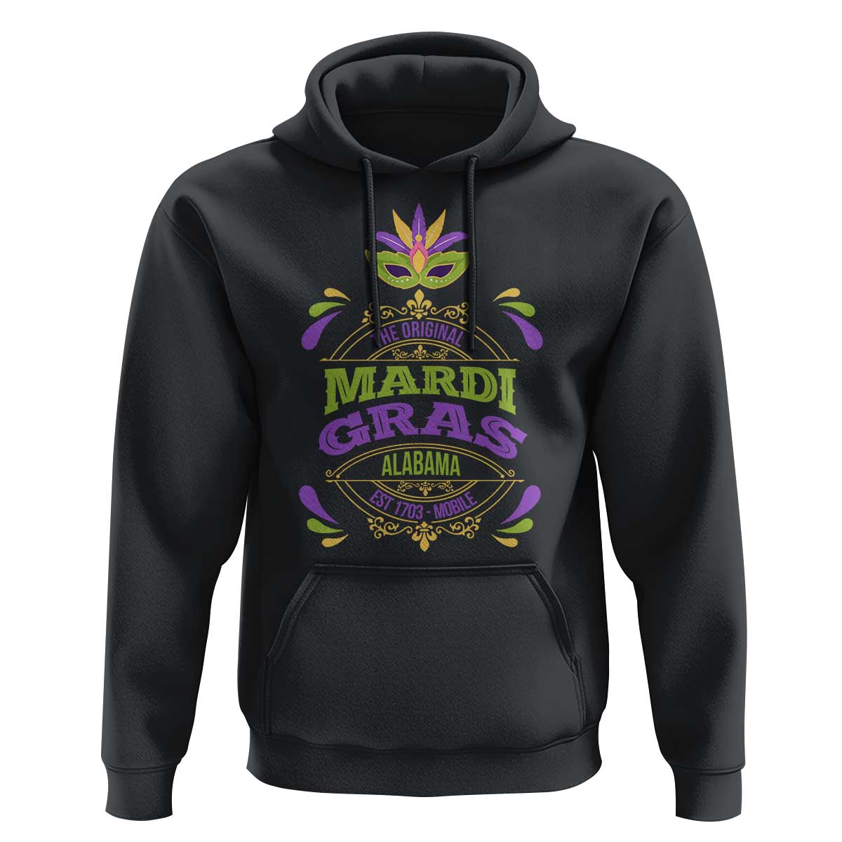 Funny The Original Mardi Gras Mobile Alabama Est 1703 Hoodie