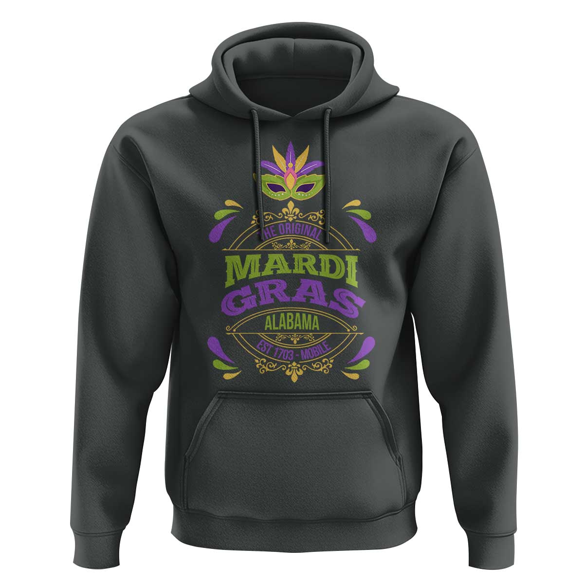 Funny The Original Mardi Gras Mobile Alabama Est 1703 Hoodie