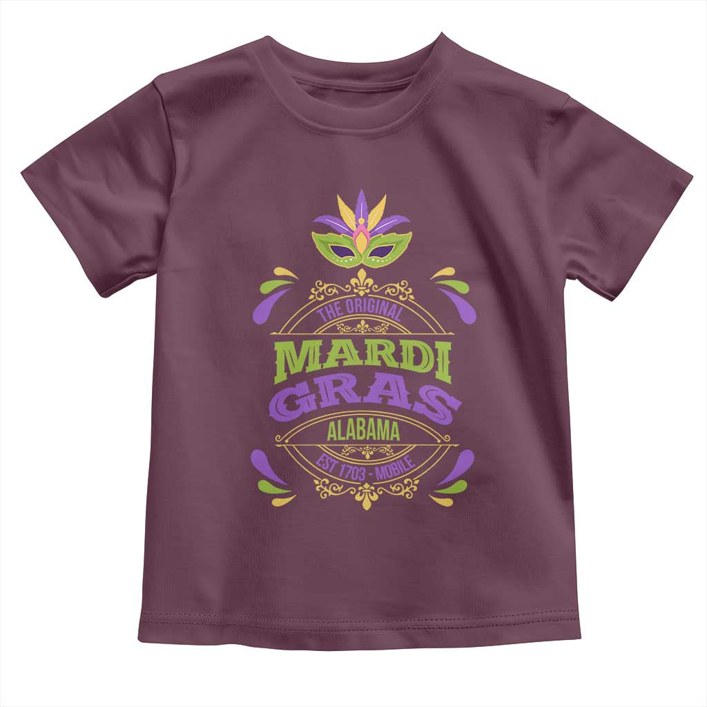 Funny The Original Mardi Gras Mobile Alabama Est 1703 Toddler T Shirt