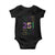 Funny Mobile Mardi Gras 251 Baby Onesie Glitter Print Area Code