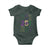 Funny Mobile Mardi Gras 251 Baby Onesie Glitter Print Area Code