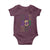 Funny Mobile Mardi Gras 251 Baby Onesie Glitter Print Area Code