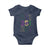 Funny Mobile Mardi Gras 251 Baby Onesie Glitter Print Area Code