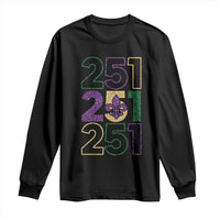 Funny Mobile Mardi Gras 251 Long Sleeve Shirt Glitter Print Area Code