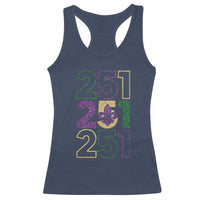Funny Mobile Mardi Gras 251 Racerback Tank Top Glitter Print Area Code