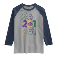 Funny Mobile Mardi Gras 251 Raglan Shirt Glitter Print Area Code