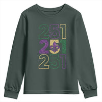 Funny Mobile Mardi Gras 251 Youth Sweatshirt Glitter Print Area Code