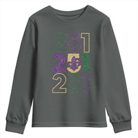 Funny Mobile Mardi Gras 251 Youth Sweatshirt Glitter Print Area Code