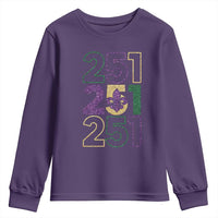 Funny Mobile Mardi Gras 251 Youth Sweatshirt Glitter Print Area Code