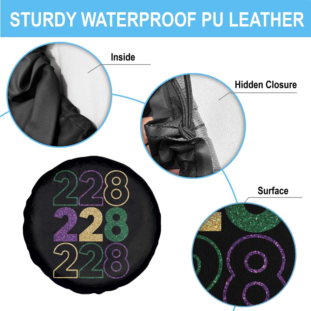 Funny The Coast Mardi Gras 228 Spare Tire Cover Glitter Print Area Code