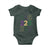Funny The Coast Mardi Gras 228 Baby Onesie Glitter Print Area Code