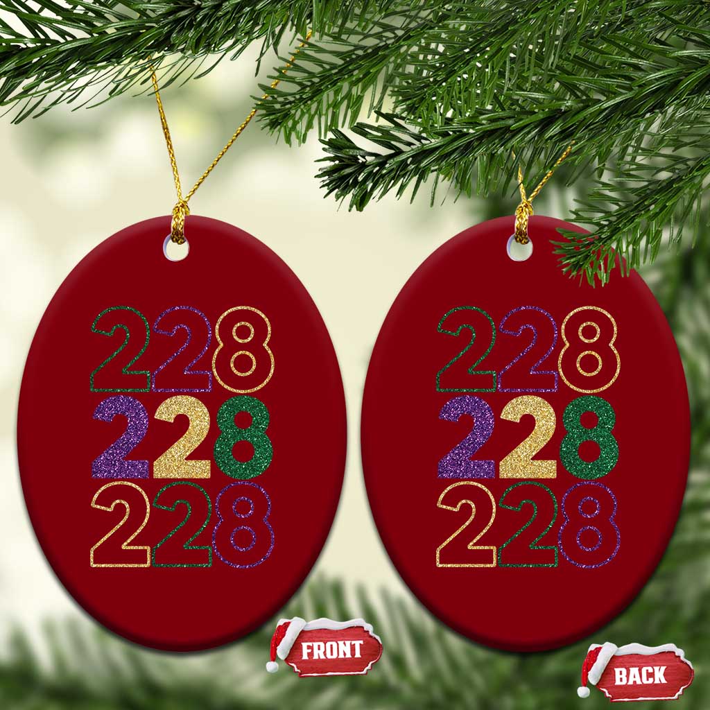 Funny The Coast Mardi Gras 228 Ceramic Ornament Glitter Print Area Code