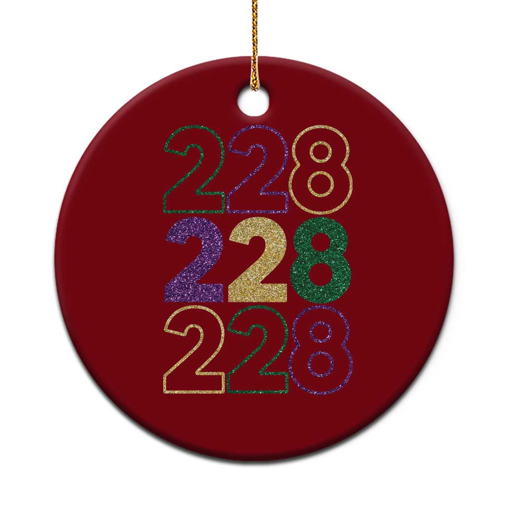 Funny The Coast Mardi Gras 228 Ceramic Ornament Glitter Print Area Code