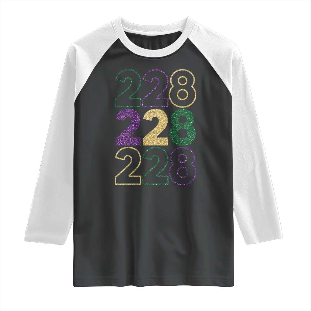 Funny The Coast Mardi Gras 228 Raglan Shirt Glitter Print Area Code