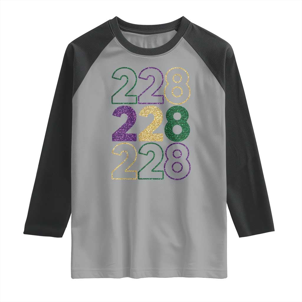Funny The Coast Mardi Gras 228 Raglan Shirt Glitter Print Area Code