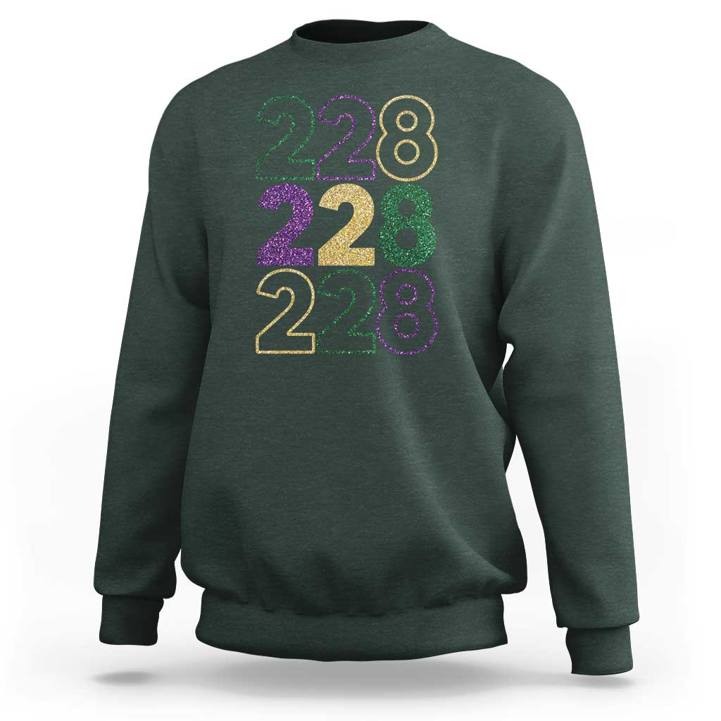 Funny The Coast Mardi Gras 228 Sweatshirt Glitter Print Area Code