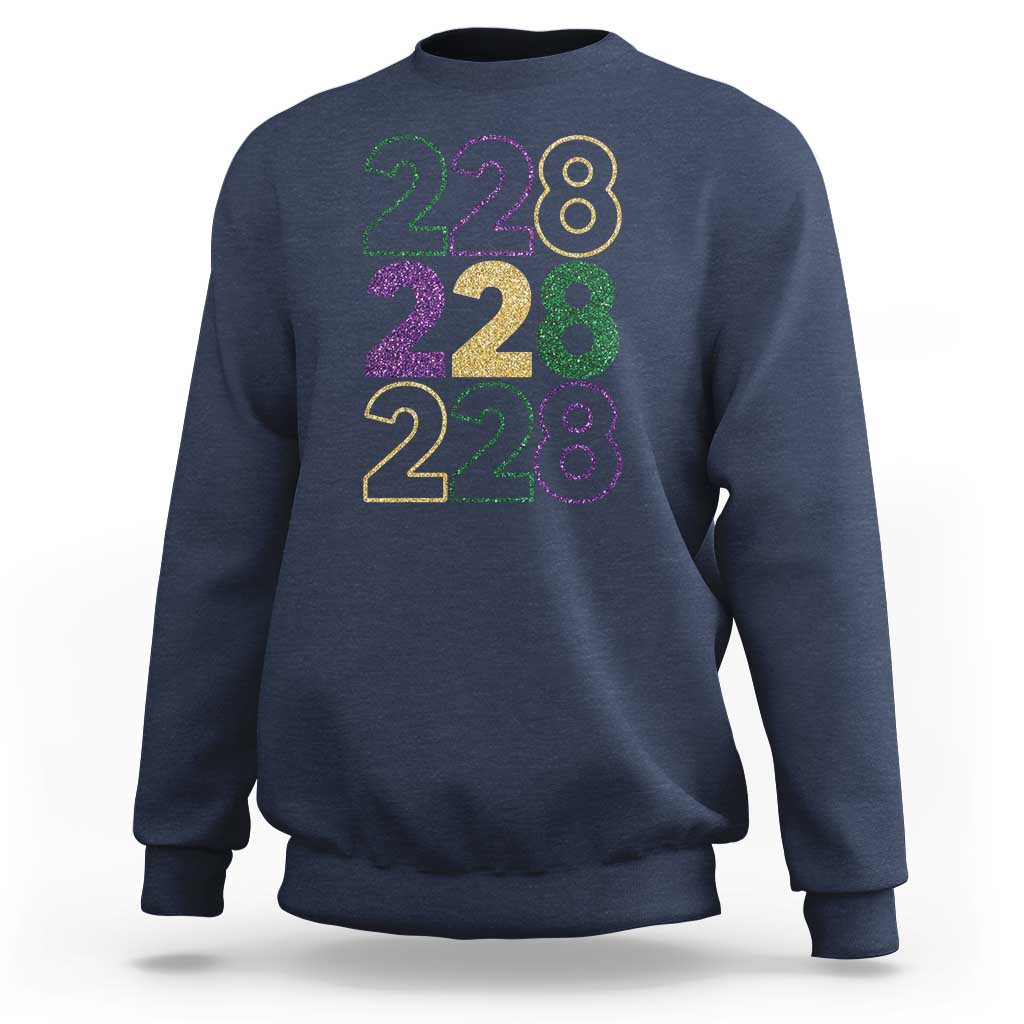 Funny The Coast Mardi Gras 228 Sweatshirt Glitter Print Area Code