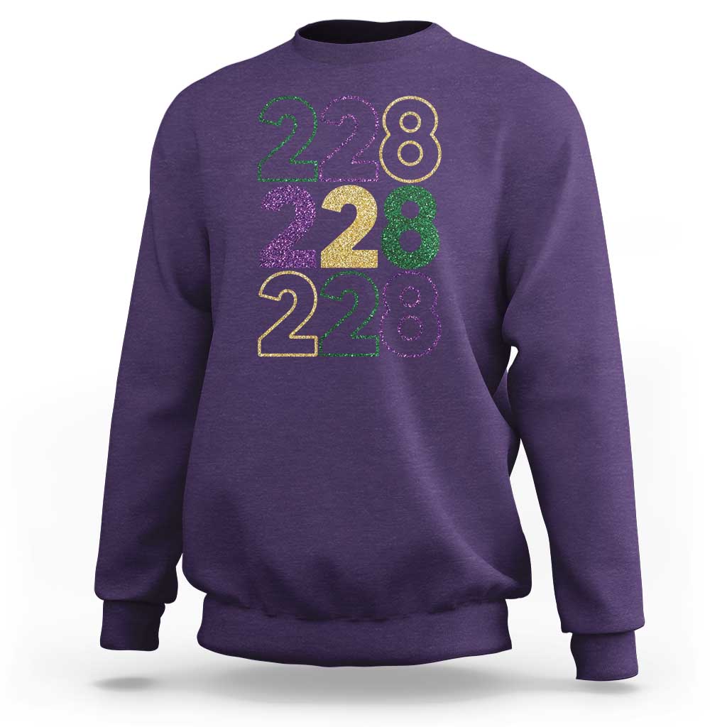 Funny The Coast Mardi Gras 228 Sweatshirt Glitter Print Area Code