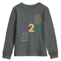 Funny The Coast Mardi Gras 228 Youth Sweatshirt Glitter Print Area Code