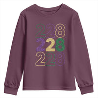 Funny The Coast Mardi Gras 228 Youth Sweatshirt Glitter Print Area Code