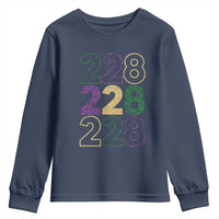 Funny The Coast Mardi Gras 228 Youth Sweatshirt Glitter Print Area Code