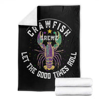 Crawfish Krewe Let The Good Times Roll Throw Blanket Funny Mardi Gras - Wonder Print Shop