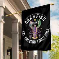 Crawfish Krewe Let The Good Times Roll Garden Flag Funny Mardi Gras - Wonder Print Shop
