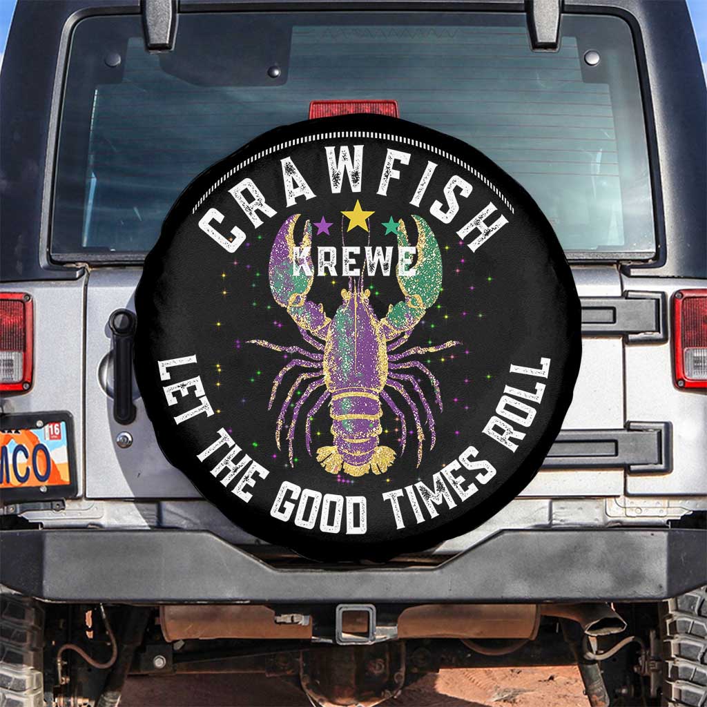 Crawfish Krewe Let The Good Times Roll Spare Tire Cover Funny Mardi Gras - Wonder Print Shop