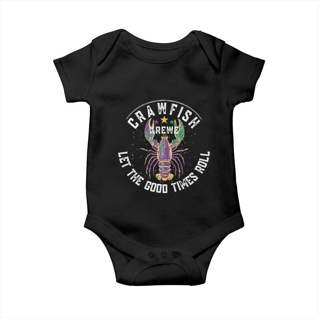 Crawfish Krewe Let The Good Times Roll Baby Onesie Funny Mardi Gras - Wonder Print Shop