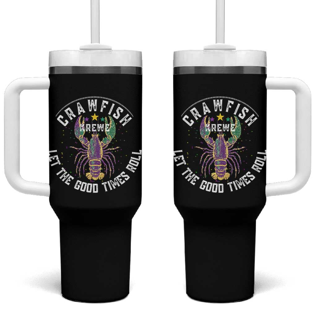 Crawfish Krewe Let The Good Times Roll Tumbler With Handle Funny Mardi Gras - Wonder Print Shop